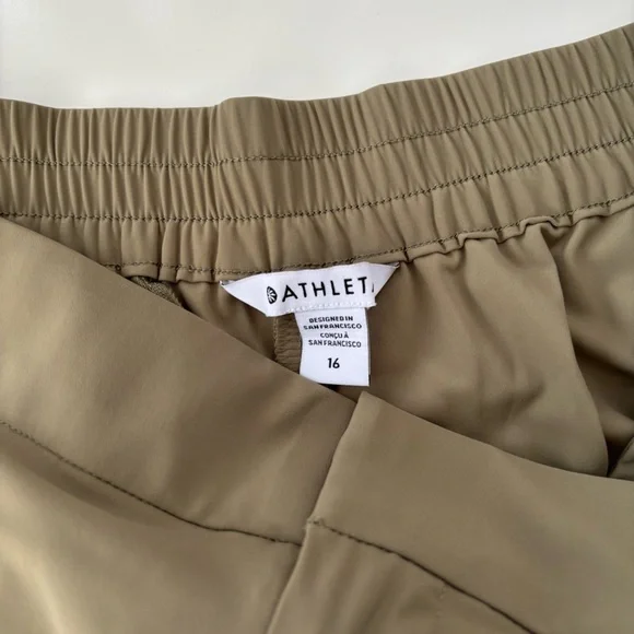 Athleta Women's Tan Pinnacle High Rise Trouser Wide Leg Size 16, New with tags! - Picture 7 of 13